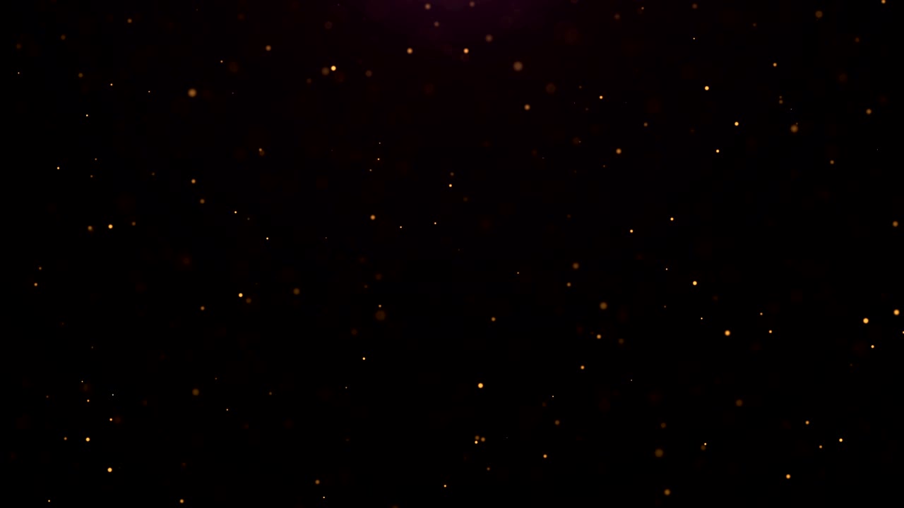 Gold Particles Glitter Background. Loop animation