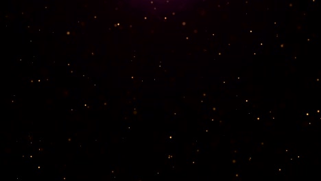 las partículas de oro brillan en el fondo. animación de bucle