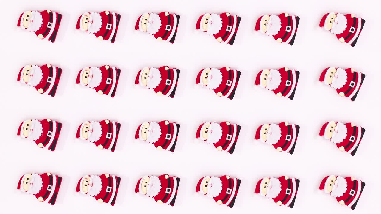 White theme full with Santa Clouse rotating. Stop motion