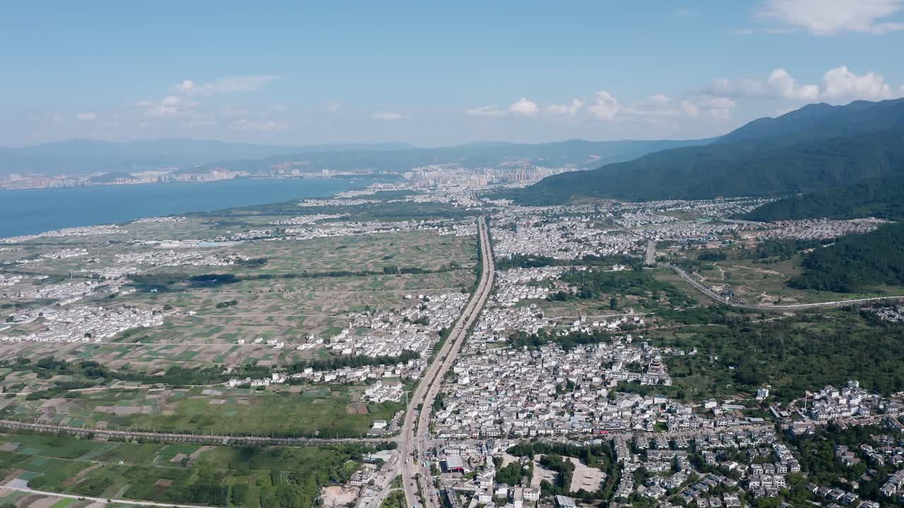 중국 유난 주의 달리 (dali) 의 마을과 풍경.