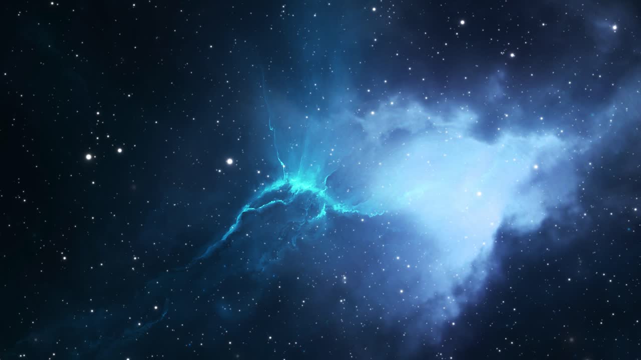 vista delle nubi di nebulose nell'universo