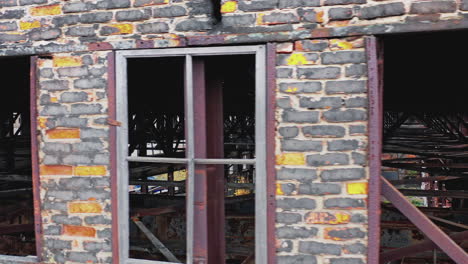 abandoned old chemical factory ruins