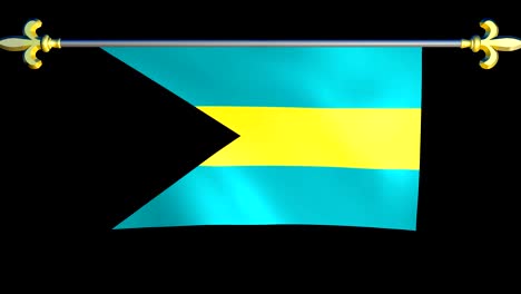 large looping animated flag of bahamas