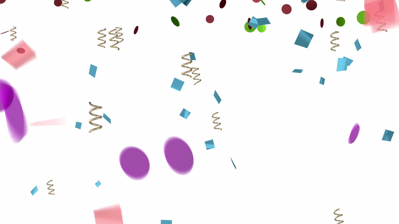 축제 콘페티와 풍선