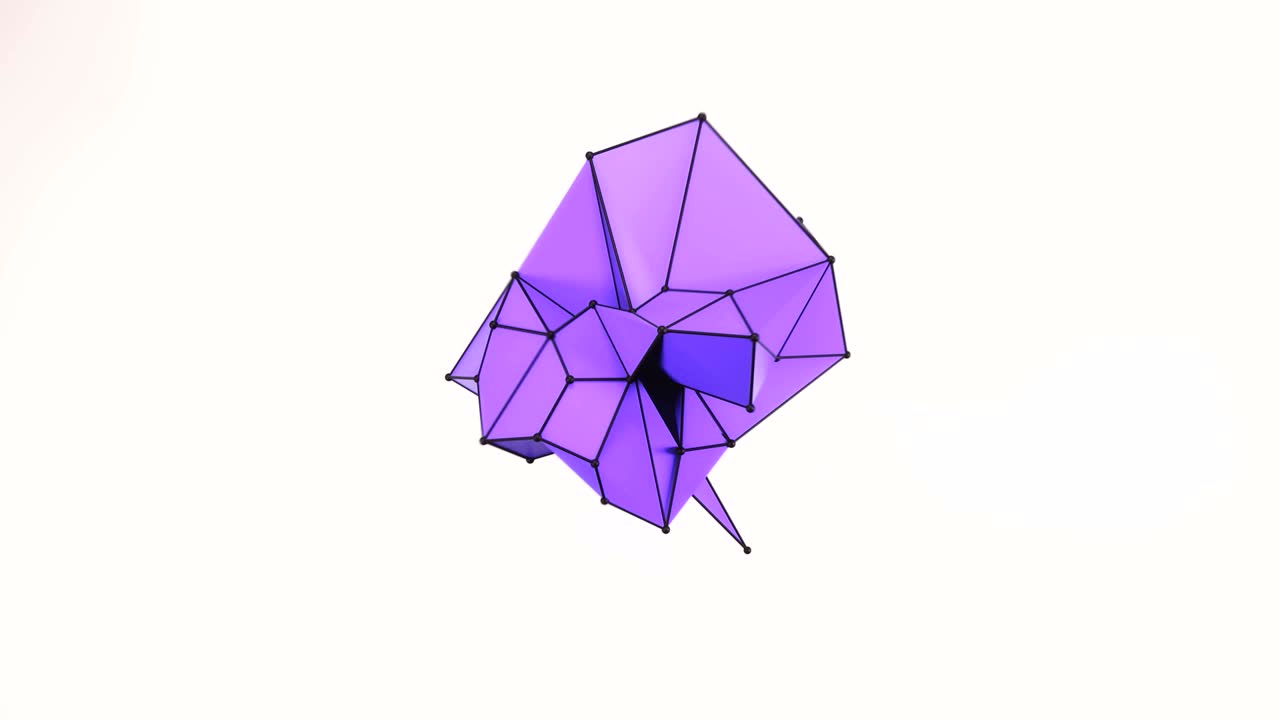 4K Abstract Collapsing Polygons.