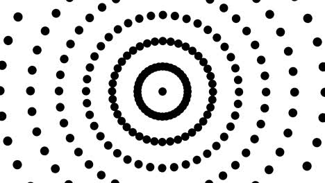 Abstract white circular pattern is rotating, disco backdrop, signaling communications information, optical