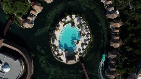 swimming pool in tropical laggon