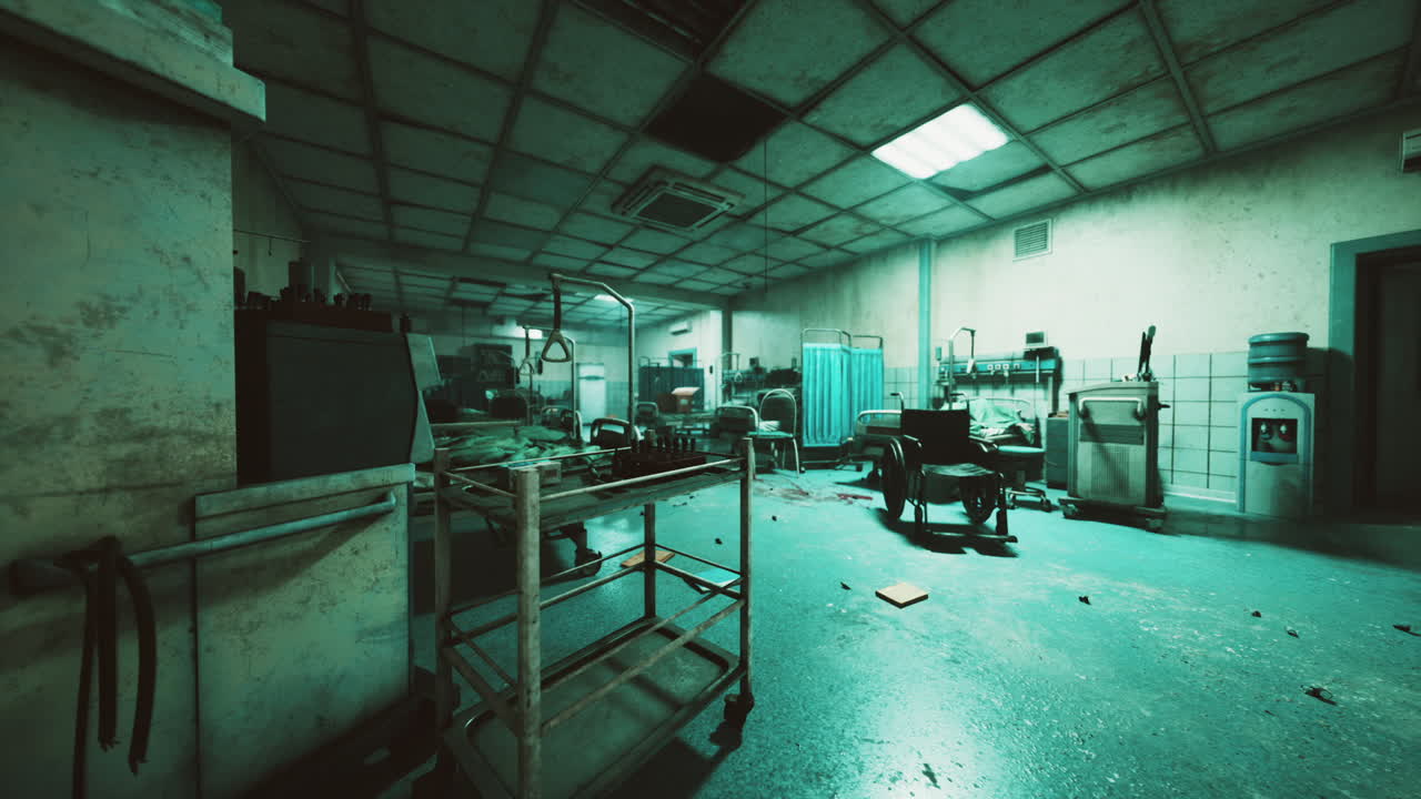 Abandoned hospital room