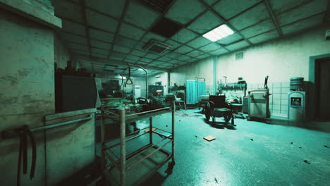 habitación de hospital abandonada