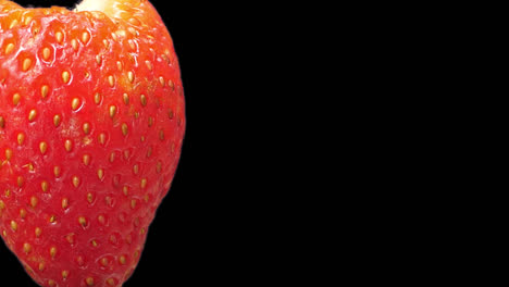close-up of a strawberry