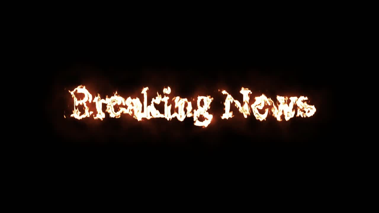 Stunning 3D animated "Breaking News" intro with fiery burning text effect, perfect for news videos, YouTube channels, and dynamic broadcast openers.