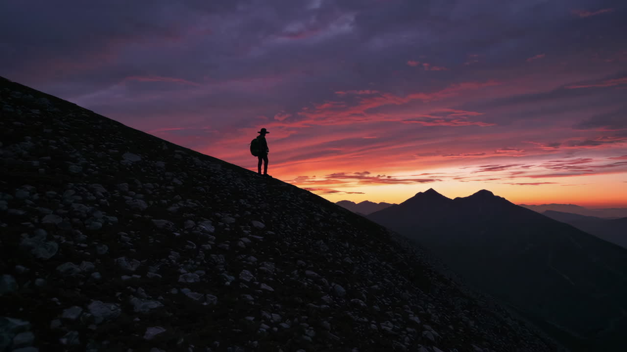 Sunset Hike in the Mountains