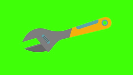 icono de una herramienta de llave en una pantalla verde en 4k