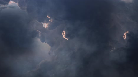 thunderstorm inside dark and moving columbus clouds