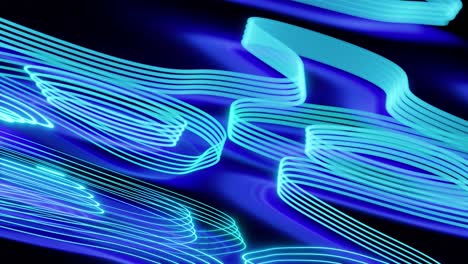 abstract light painting in blue and cyan