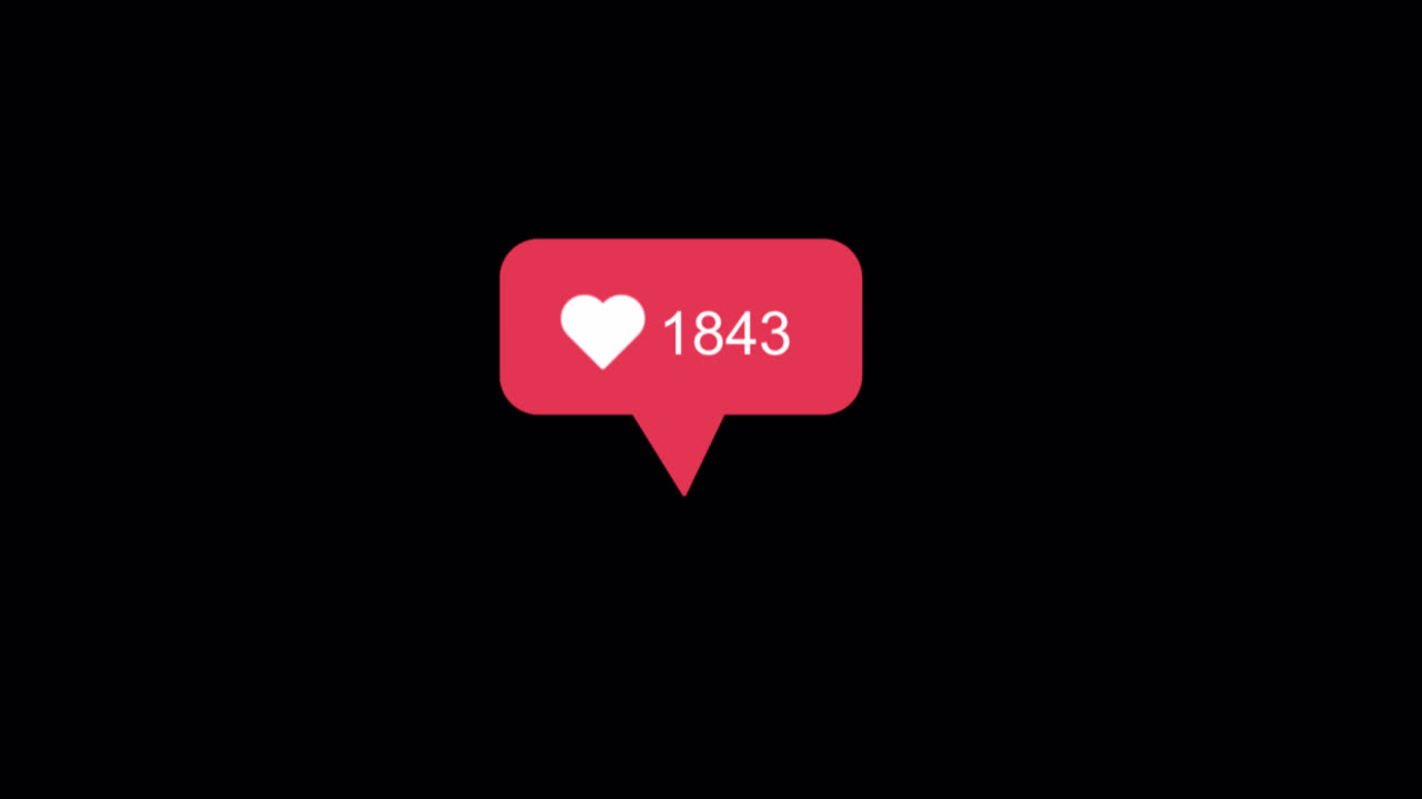 Contatore di Mi piace sui social media con icona a cuore che aumenta