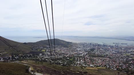 panorama de la ciudad de cabo, vista desde la montaña de la mesa en ciudad del cabo, sudáfrica