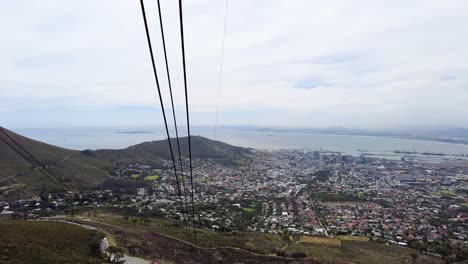 panorama of cape town cbd view from table mountain in cape town, south africa