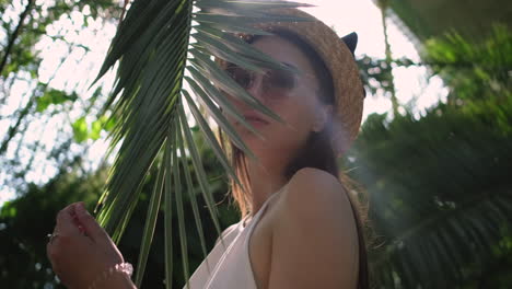 woman in a greenhouse