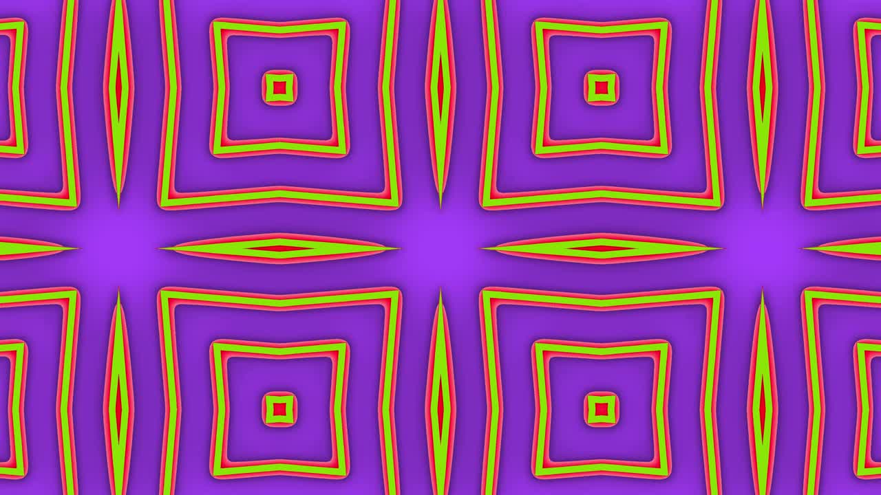 Geometric pattern psychedelic animation