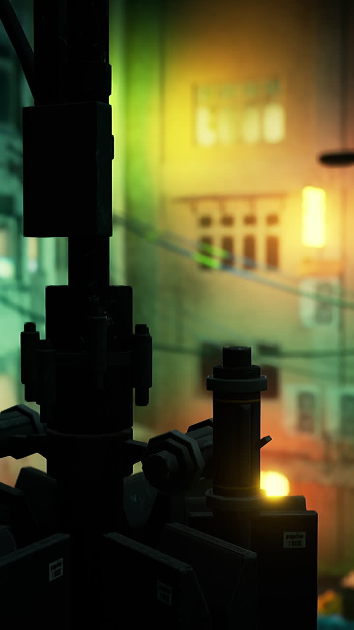 ciudad ciberpunk de noche