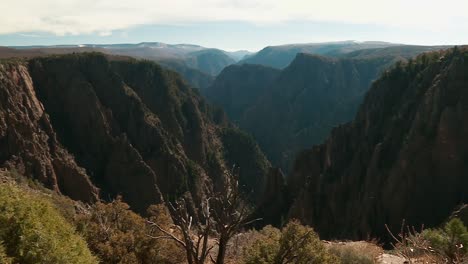 Panorama-Of-Black-Canyon-of-the-Gunnison-National-Park-In-Montrose-County,-Colorado