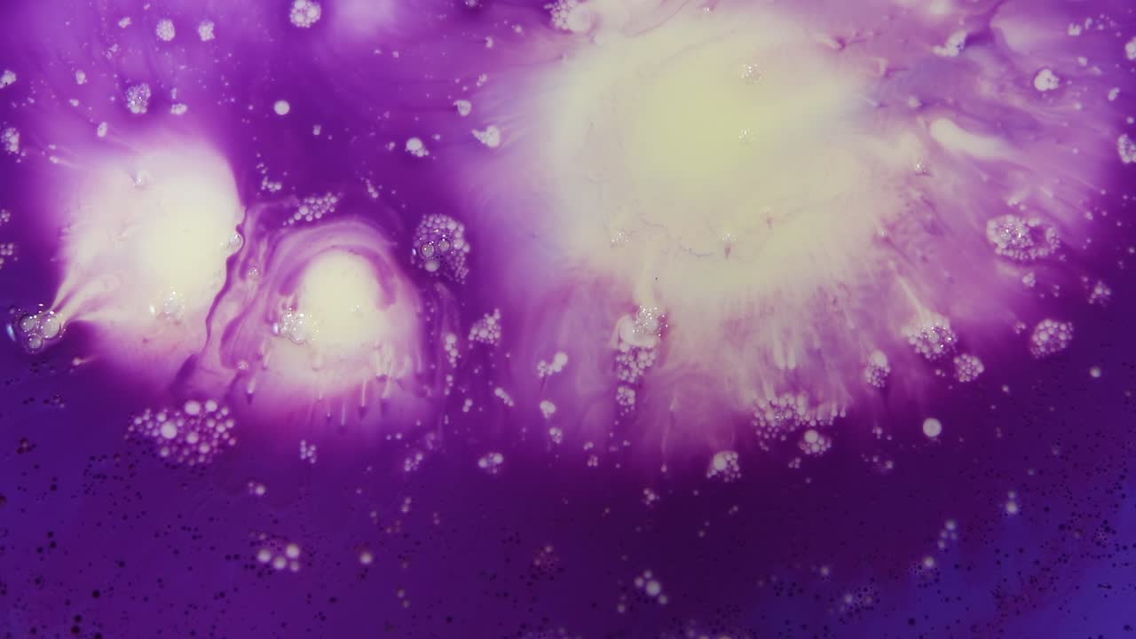 Abstract Fluid Art with Purple and White