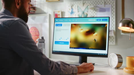 person working on a computer editing images