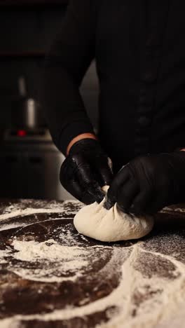 chef preparing khinkali