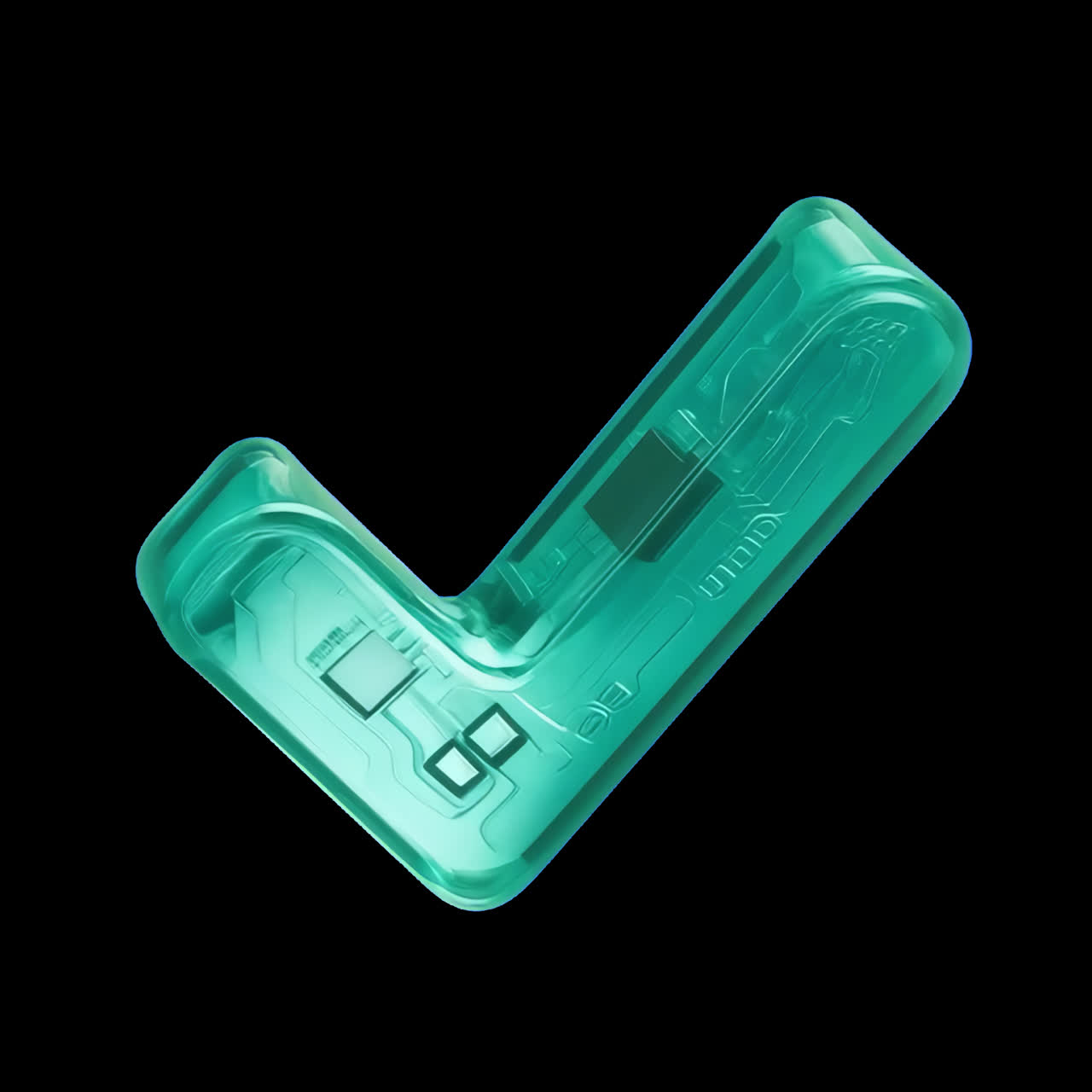 Abstract Turquoise Check Mark