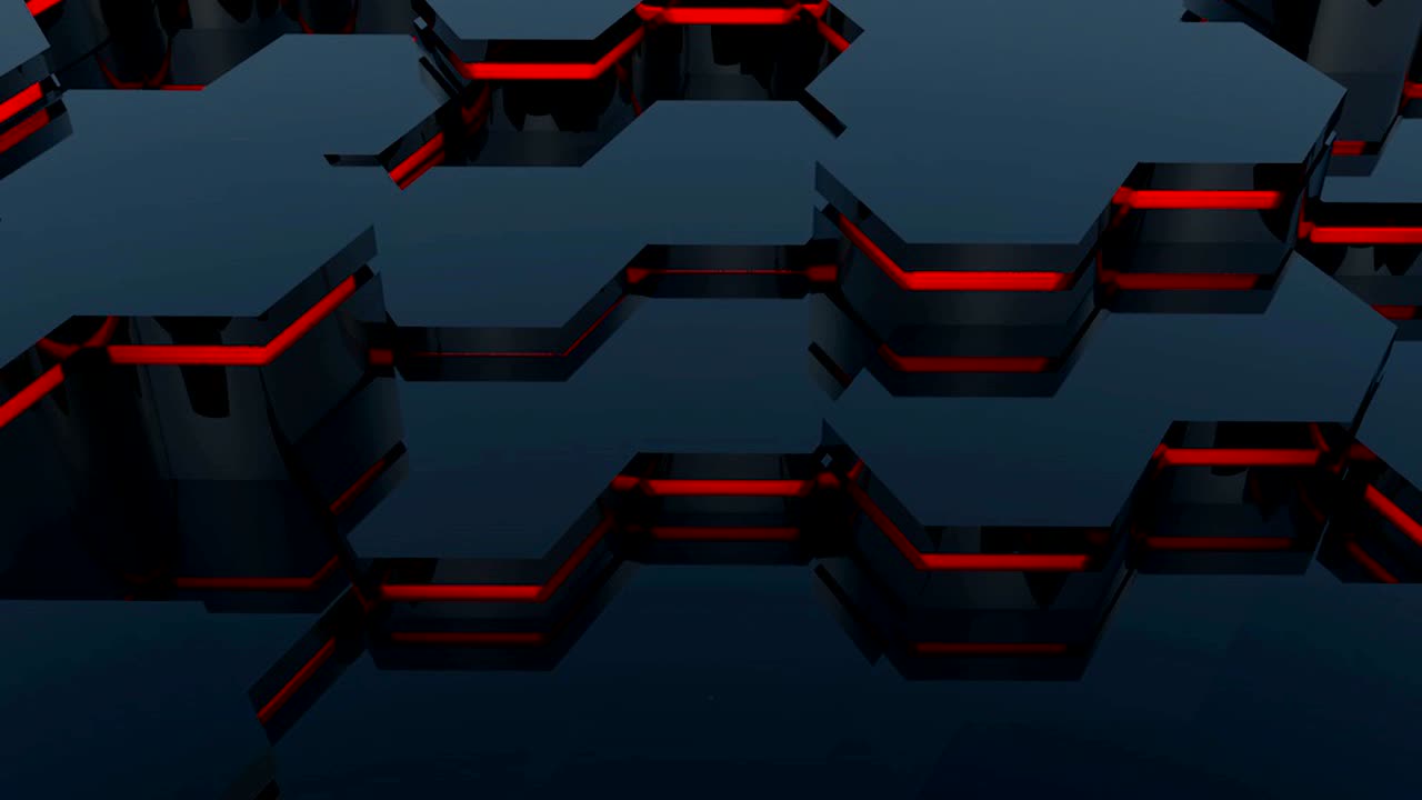 Abstract background with red hexagonal