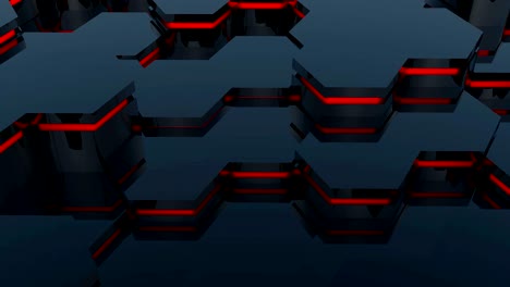 fondo abstracto con hexagonal rojo
