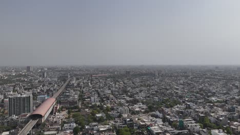 aerial perspective of jaipur's interconnected flyovers.