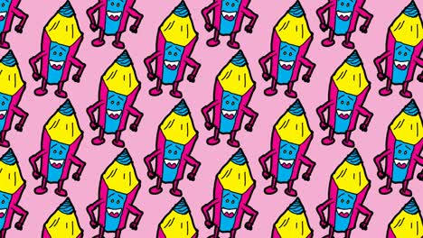 kids drawing pop art seamless background with theme of pencil