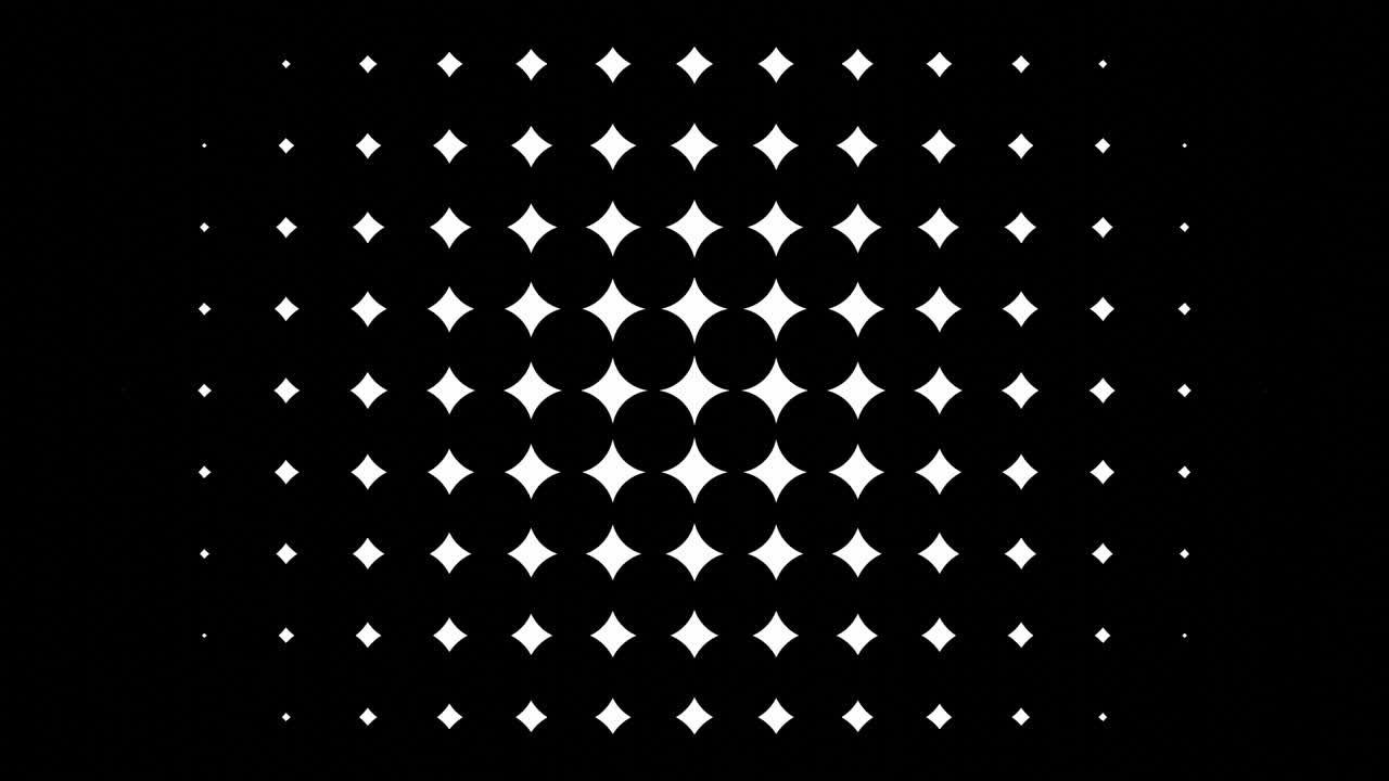 증가하는 원의 간단한 전환 마스크.