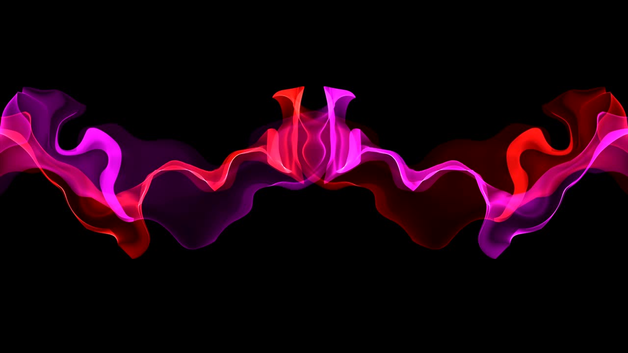 Digital turbulent malingsstænk røgsky, blød abstrakt baggrund, rød-lilla – ny unik kvalitet, farverig, glædelig, dynamisk videooptagelse.