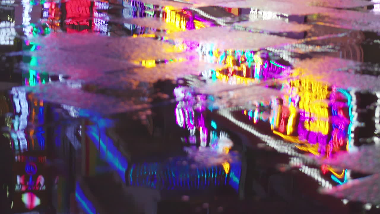 Chongqing cyberpunk city neon street scene in the rain at night