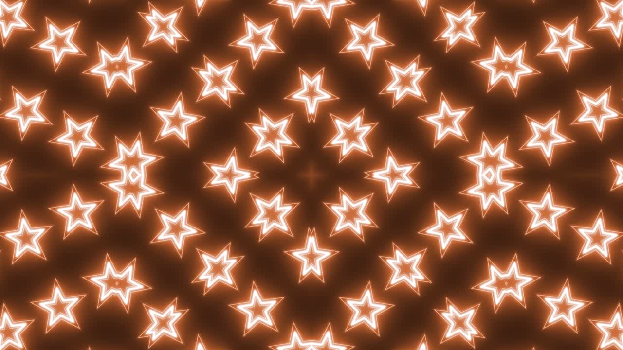 Orange Glowing Star Pattern