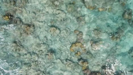 imágenes de drones de agua azul cristalina y olas en la orilla de la playa en cebu filipinas-3