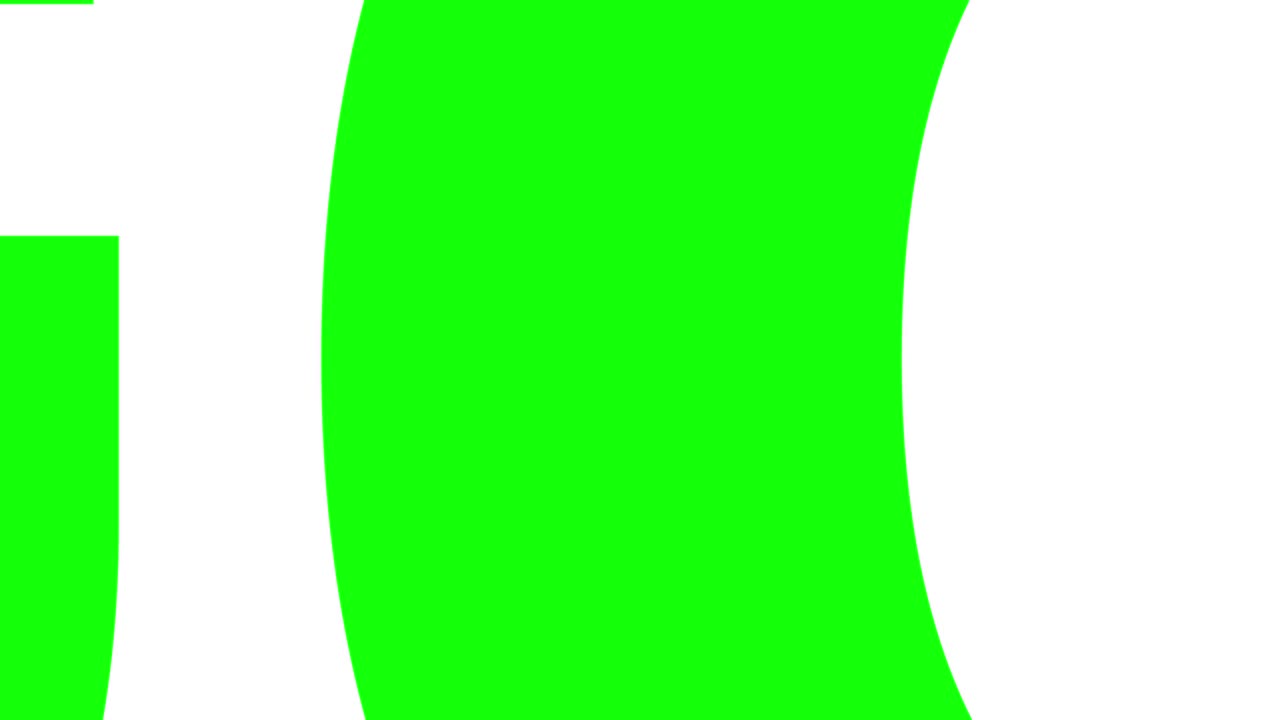 Loopable countdown animation from 3 to 2 to 1 to GO on chroma key green