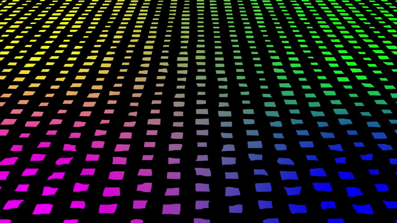 레트로 보케 다각형 패턴: 검은 바탕의 움직임, 애니메이션, 원활한 루프, 기술 개념