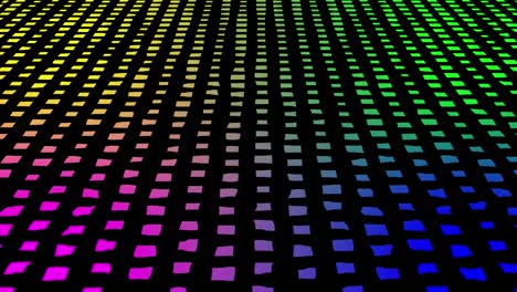 retro bokeh polygon pattern motion on black background animation seamless loop, technology concept