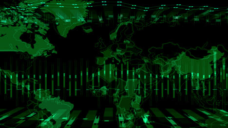 World-map-business-graph-animation-graph-technology-background-digital-communication