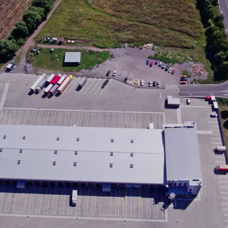 aerial view of a distribution center
