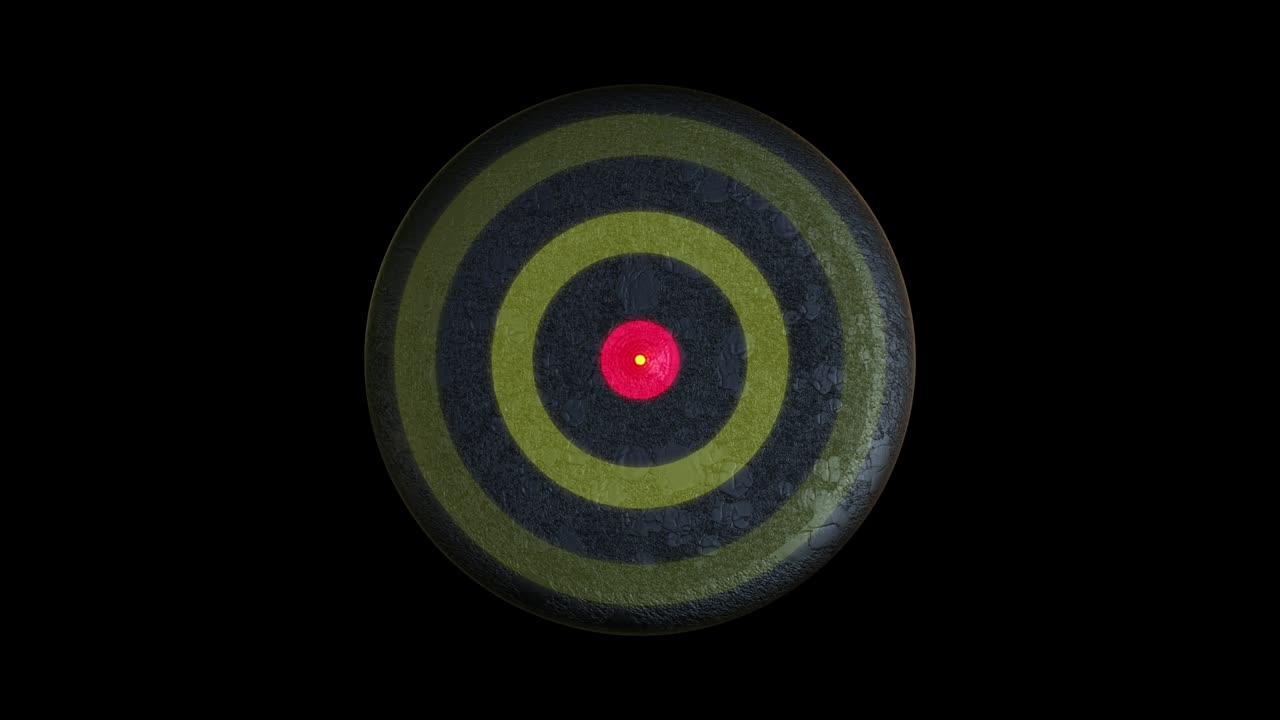 노란색 원 신호, 지도 표적, 군사 표적 (loopable)