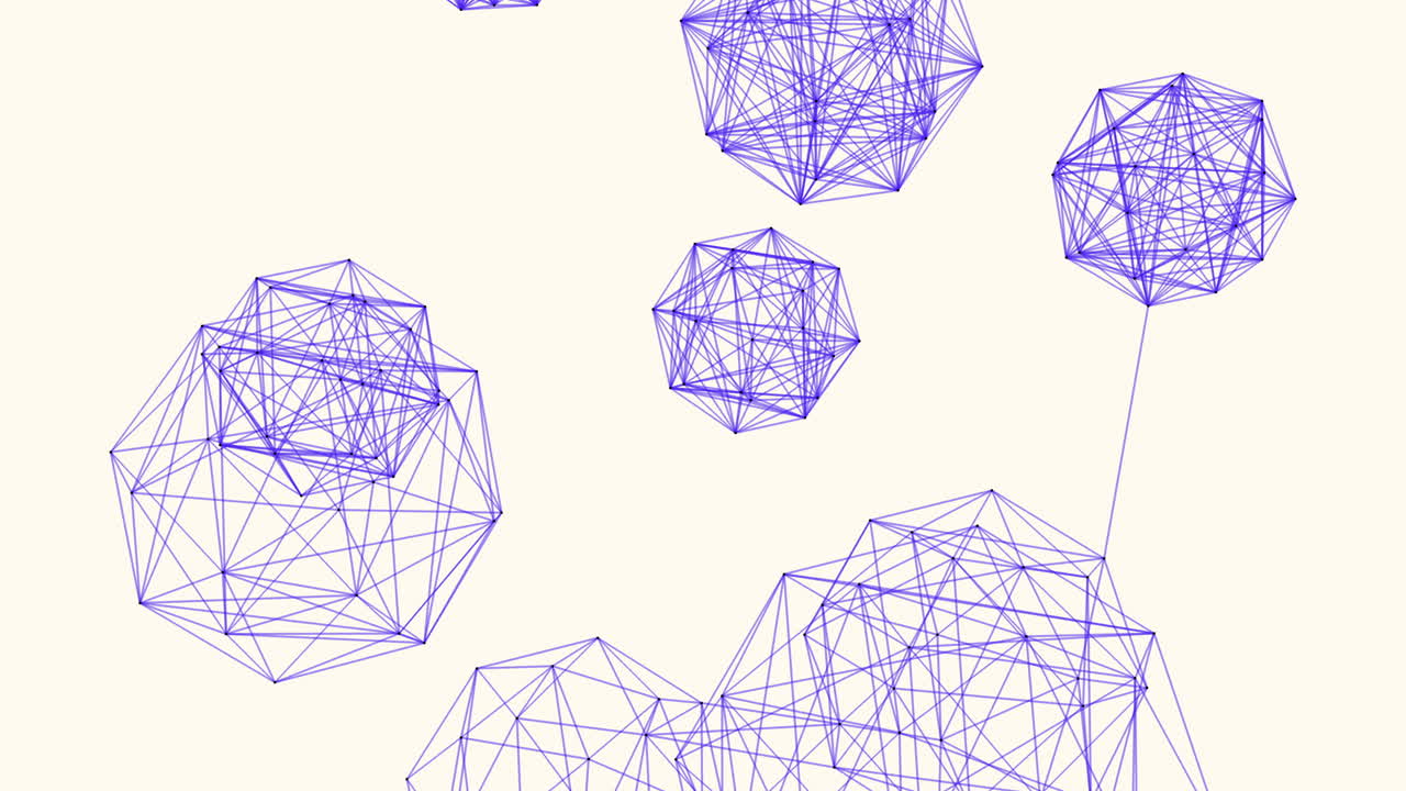 기하학적 모양의 추상적인 구성; 선과 점의 복잡한 패턴