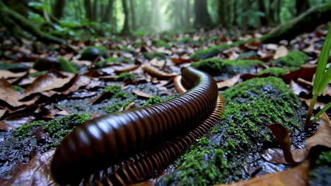 millipede in a rainforest