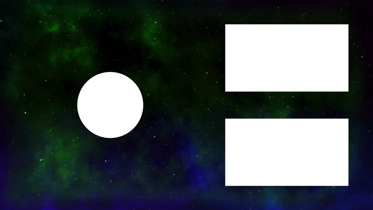 espacio galaxia tarjeta de finalización pantalla de finalización gráficos de movimiento