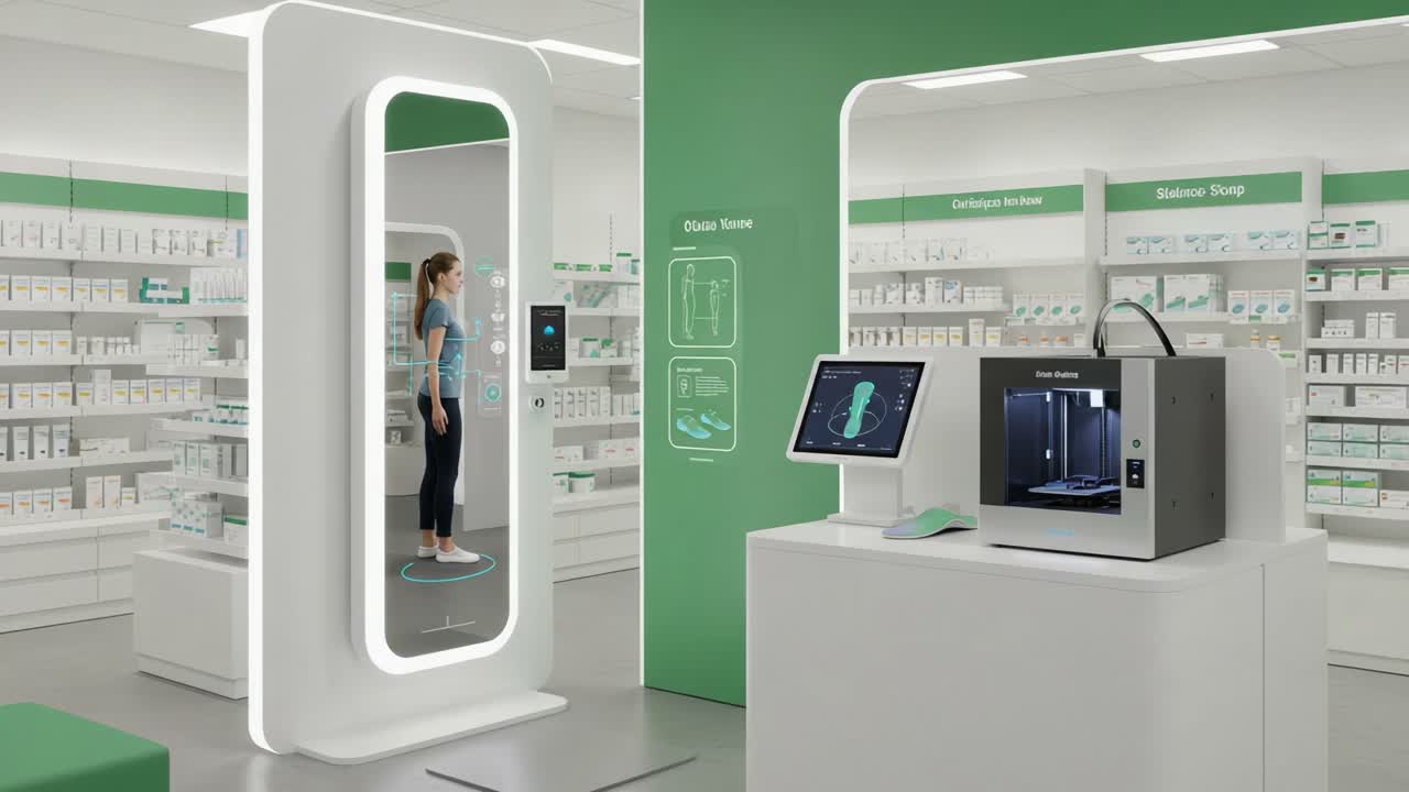 A Seamless Integration of Technology and Health: The Advanced 3D Printing Station and Smart Body Scanning Device in a Modern Pharmacy Environment