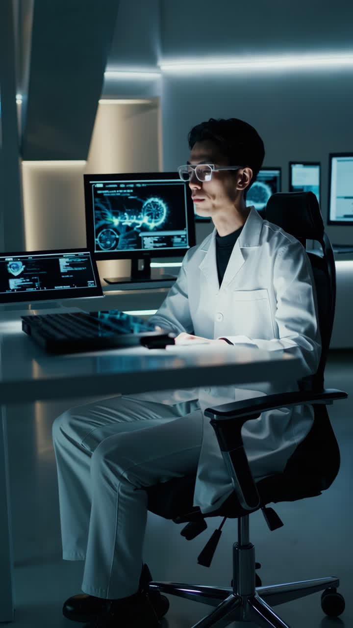 científicos que trabajan en un laboratorio moderno